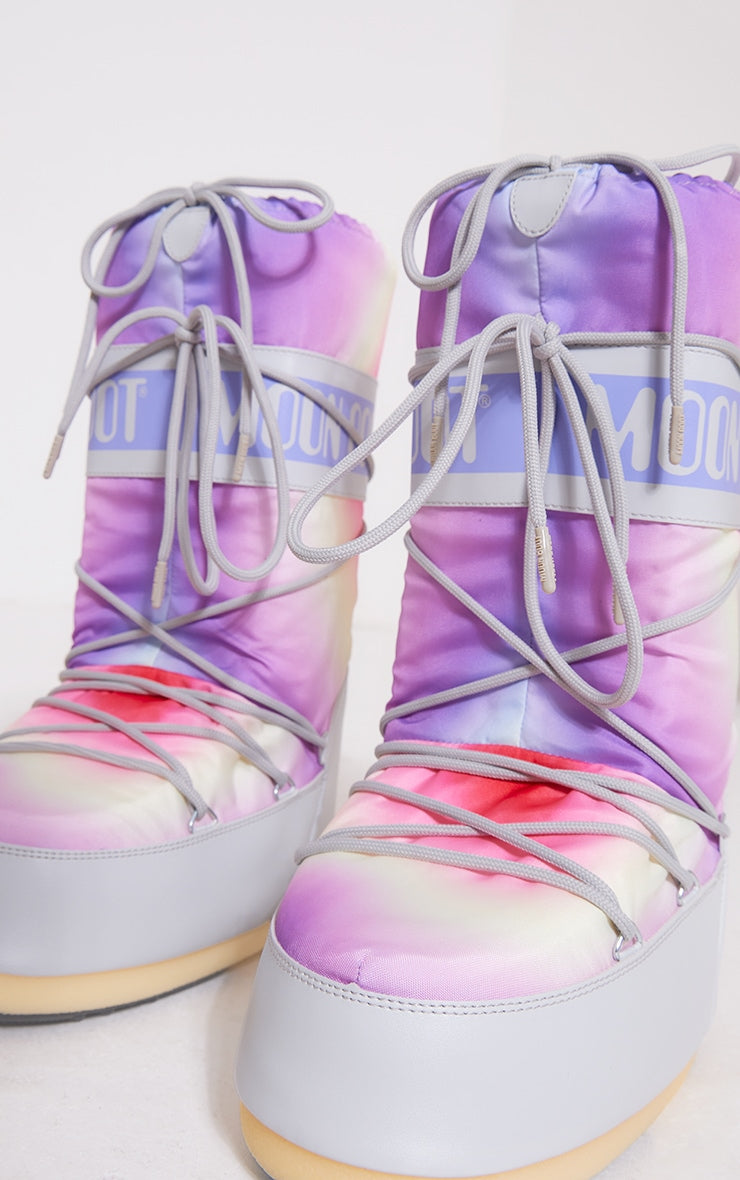 Grey Moon Boot Icon Tie Dye