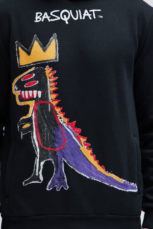 Basquiat Dinosaur Hoodie - Black - HCWP 