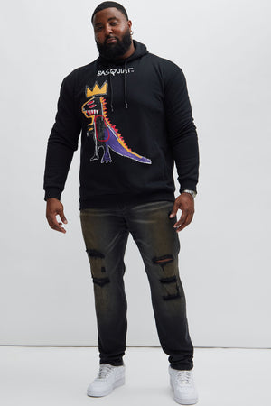 Basquiat Dinosaur Hoodie - Black - HCWP 