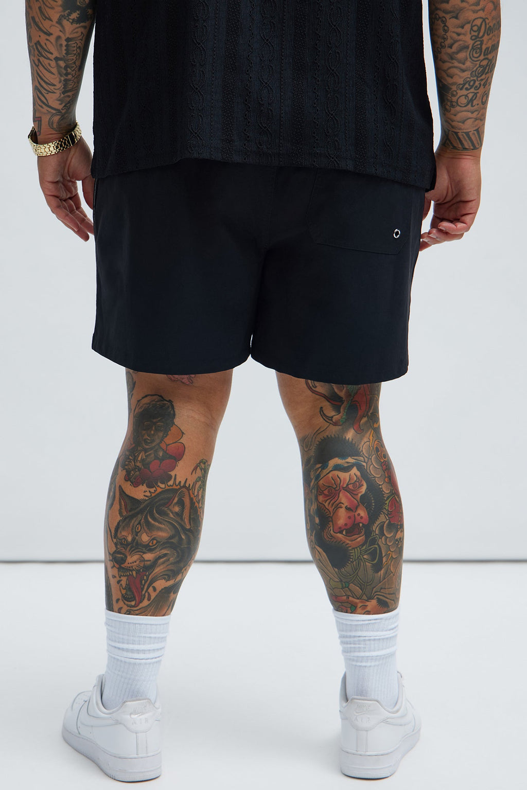 Montez Stretch Swim Trunk Mid - Black - HCWP 