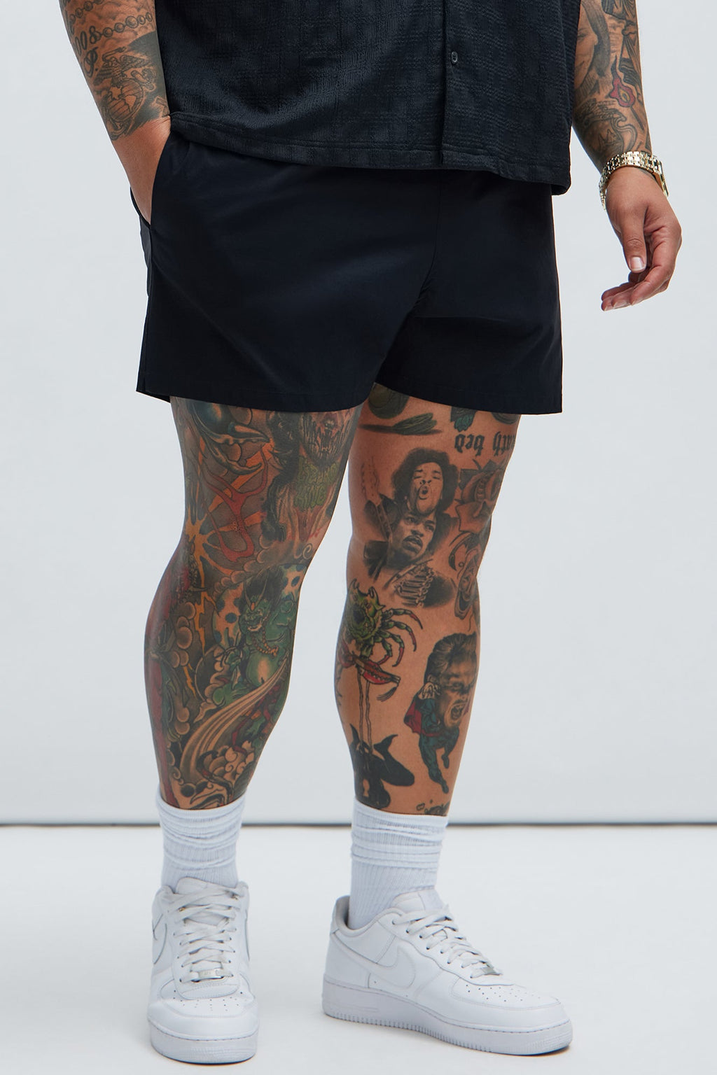 Montez Stretch Swim Trunk Short - Black - HCWP 