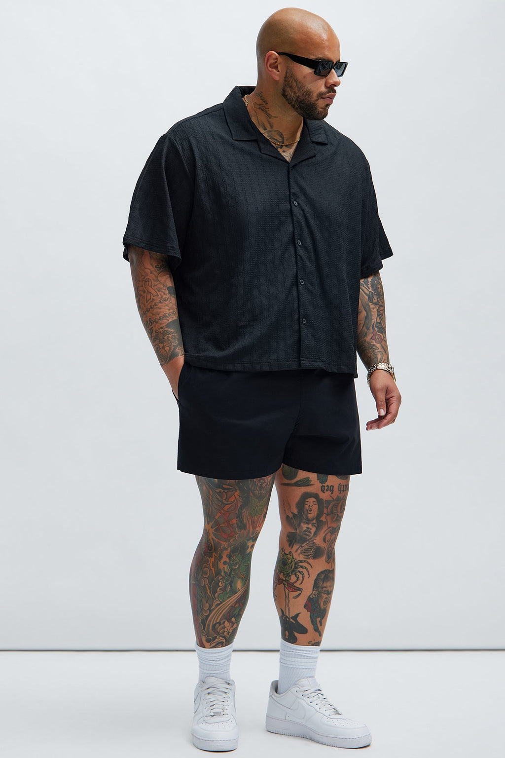 Montez Stretch Swim Trunk Short - Black - HCWP 
