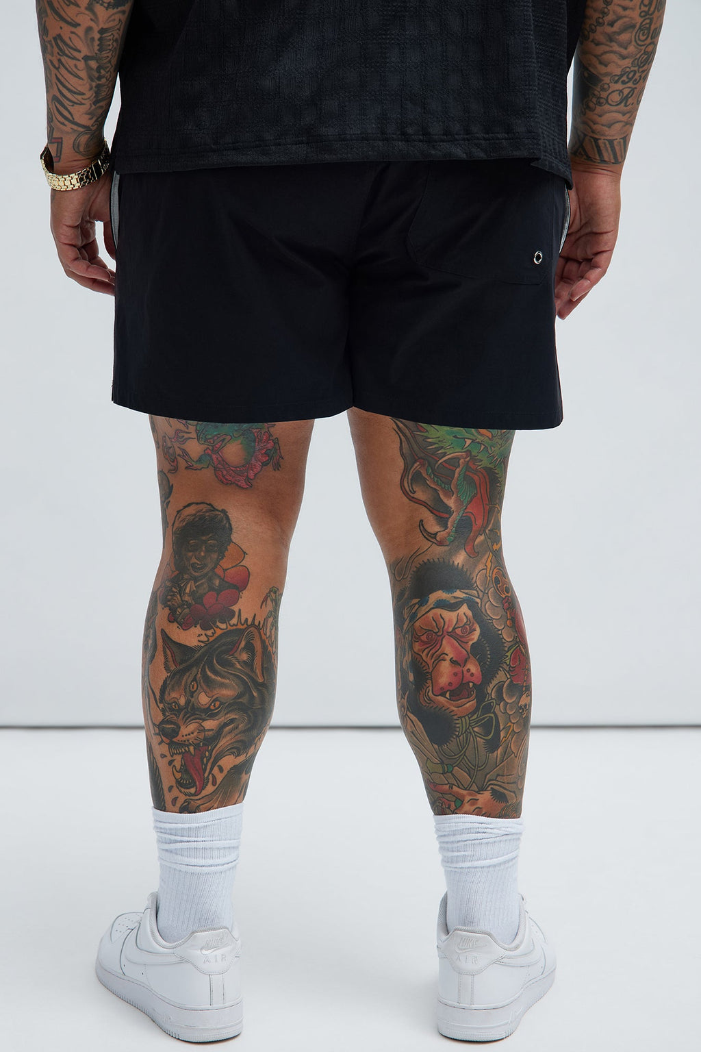 Montez Stretch Swim Trunk Short - Black - HCWP 
