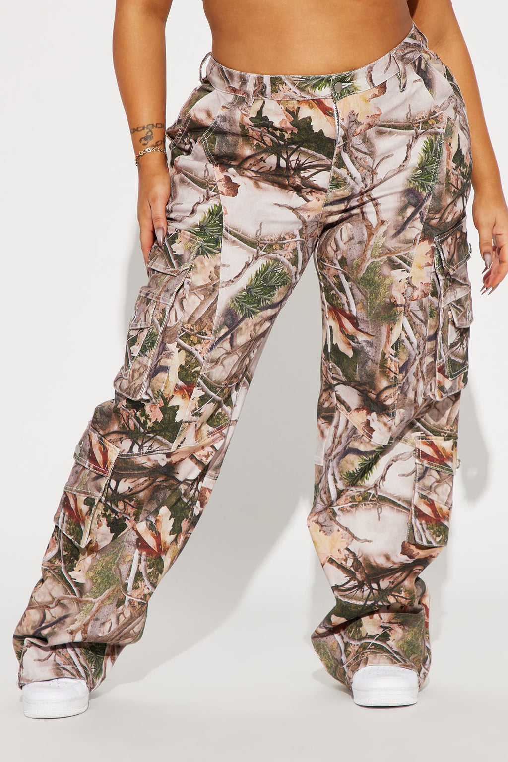 Hide And Seek Stretch Camo Cargo Jean - Taupe - HCWP 