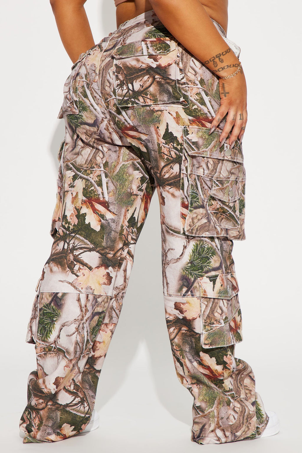 Hide And Seek Stretch Camo Cargo Jean - Taupe - HCWP 