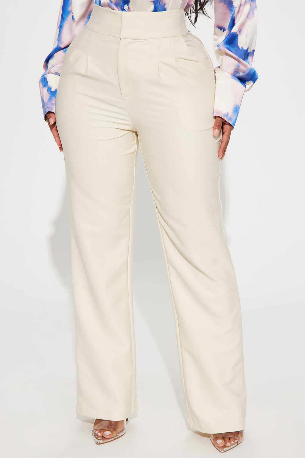 Diana Wide Leg Trouser - Khaki - HCWP 