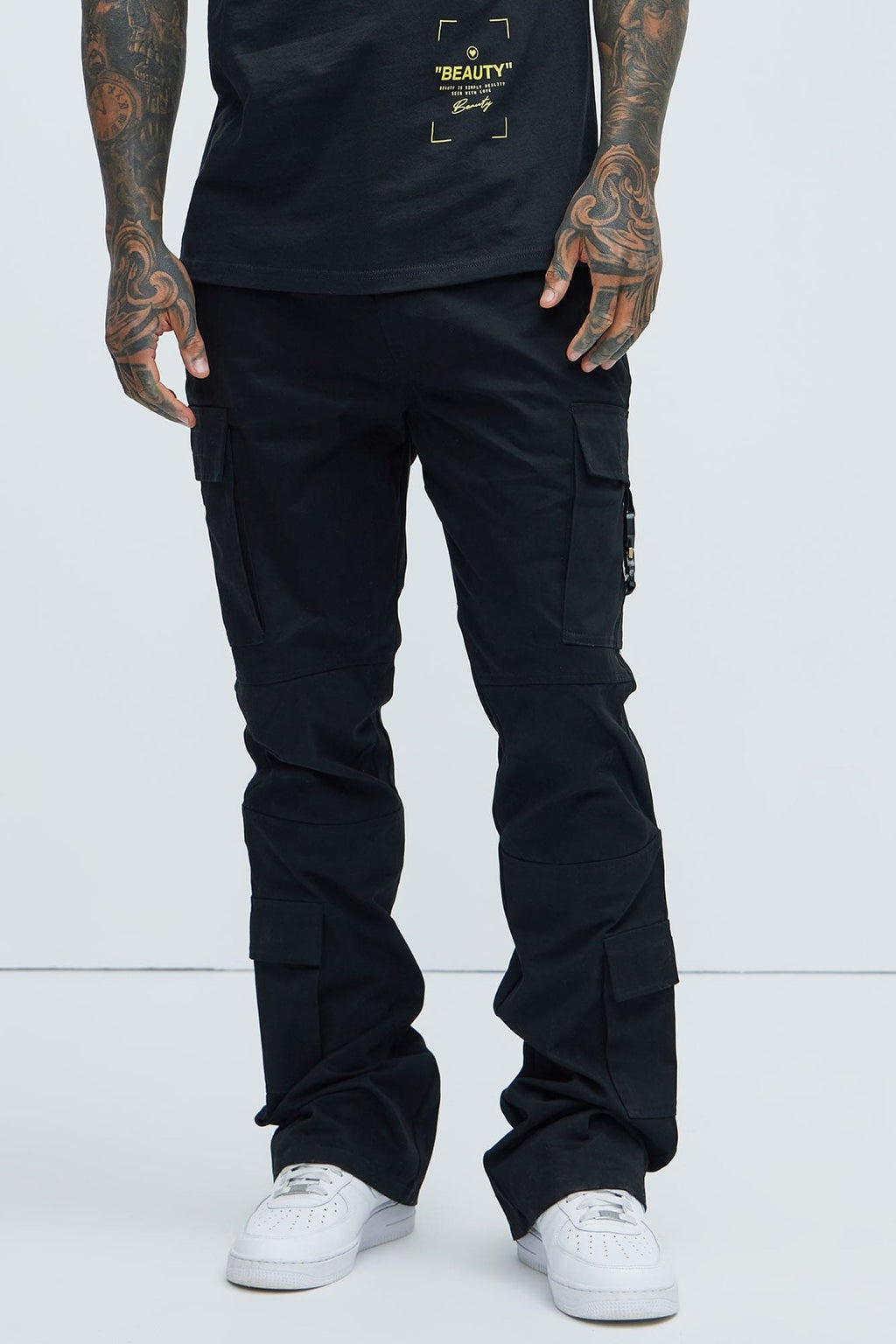Nikko Slim Flare Pants - Black - HCWP 