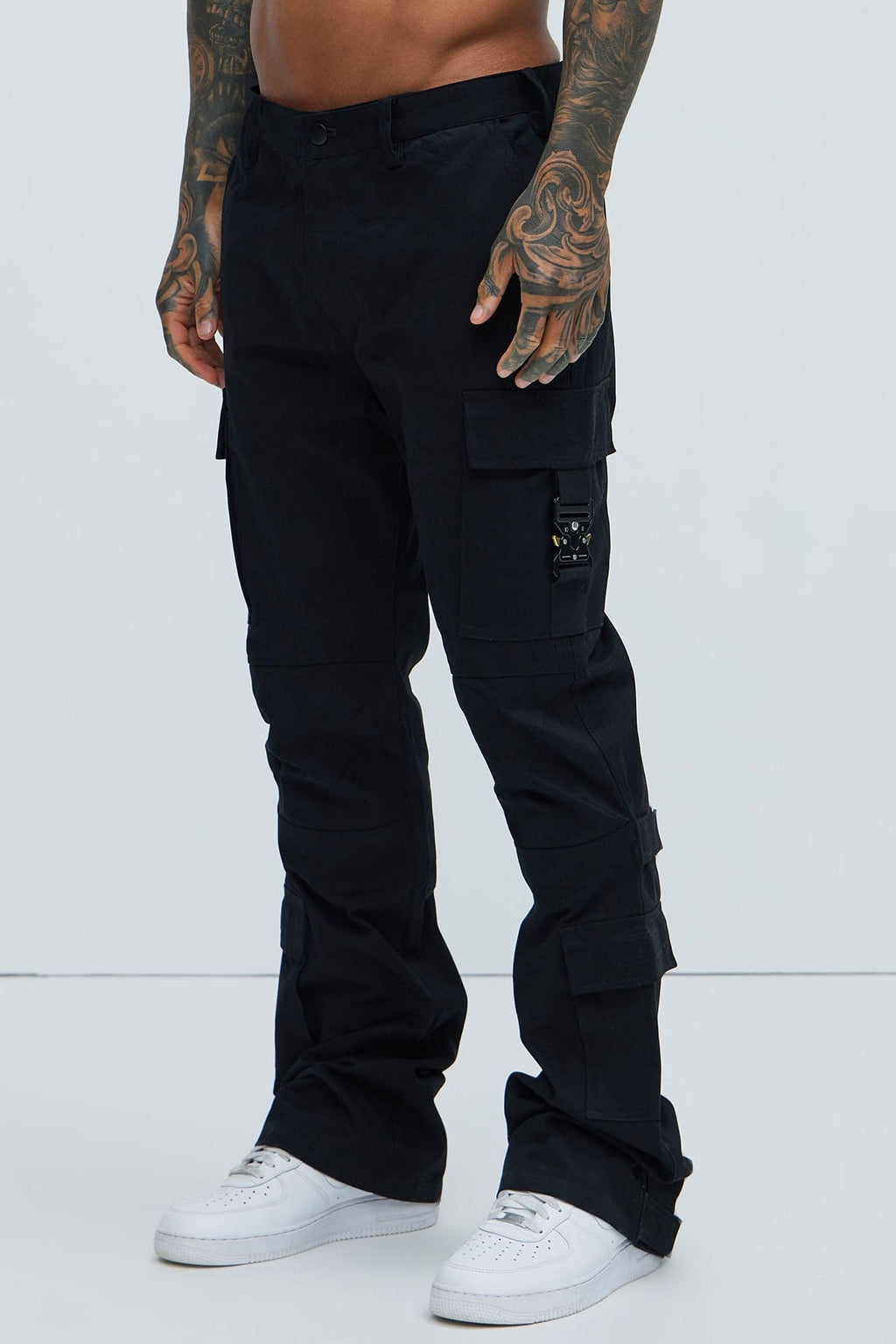 Nikko Slim Flare Pants - Black - HCWP 