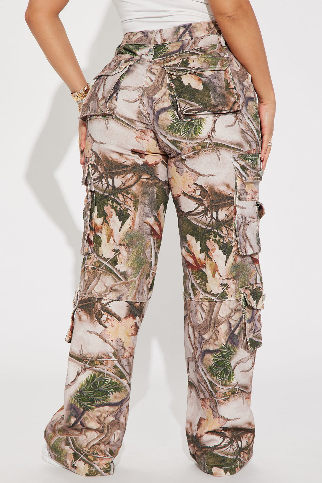 Hide And Seek Stretch Camo Cargo Jean - Taupe - HCWP 