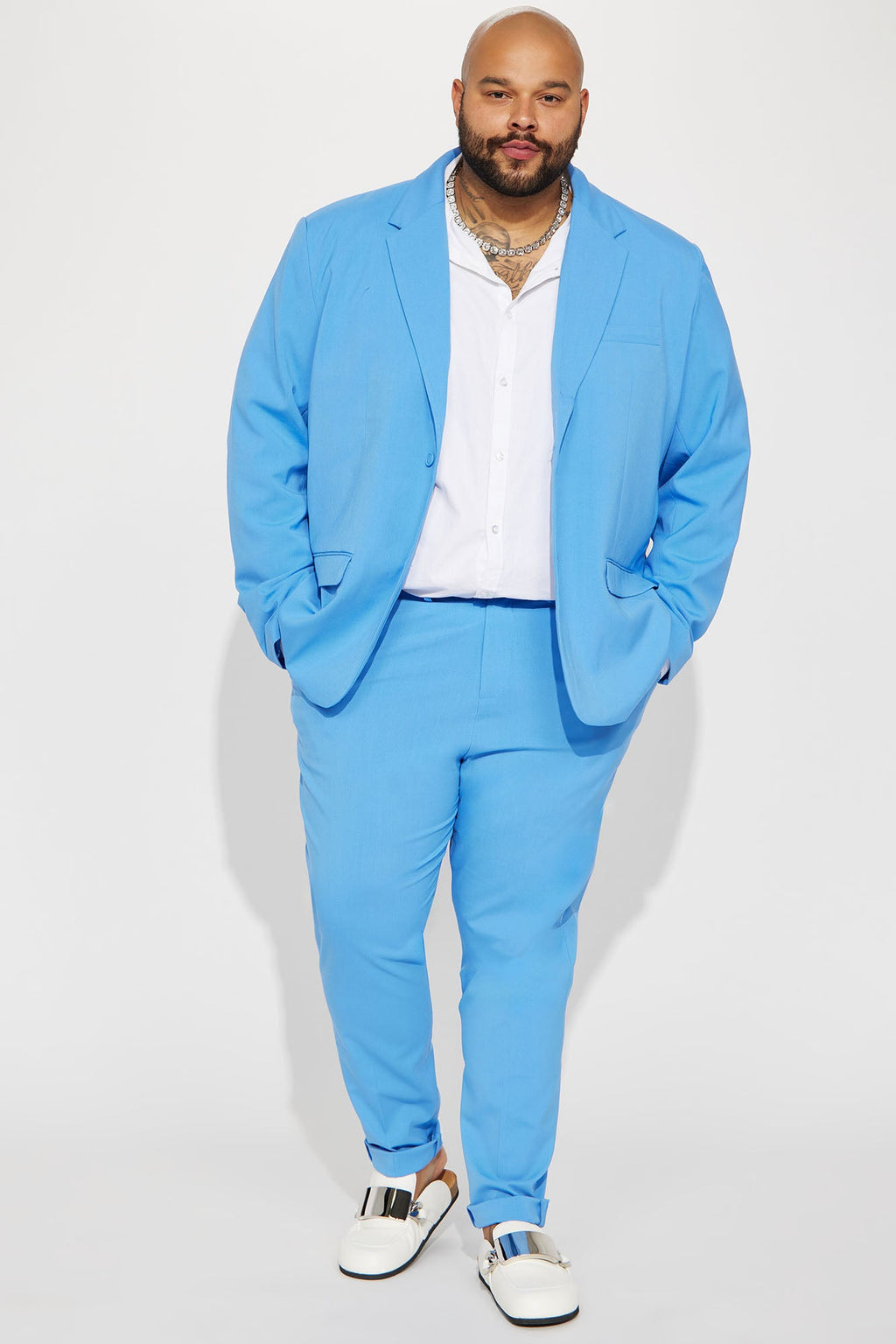 The Modern Stretch Suit Jacket - Blue - HCWP 