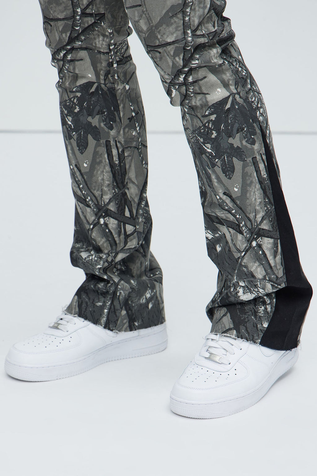 All Over Print Stacked Twill Flare Pant - Grey/combo - HCWP 