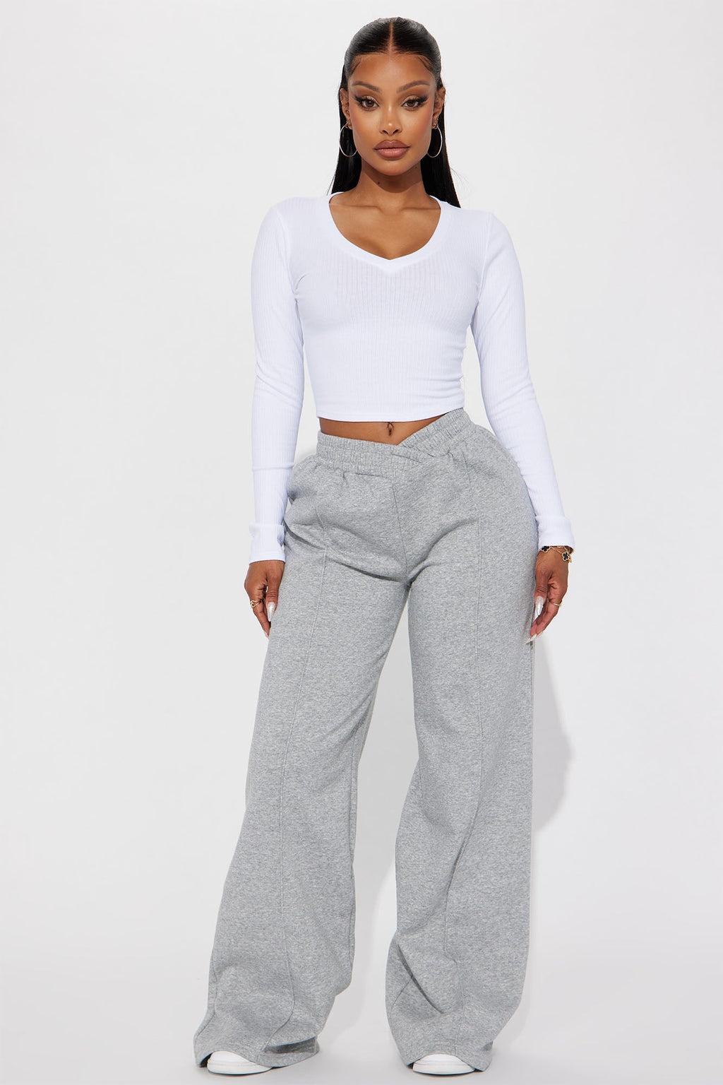 Cassandra Cross Over Lounge Pant - Black - HCWP 