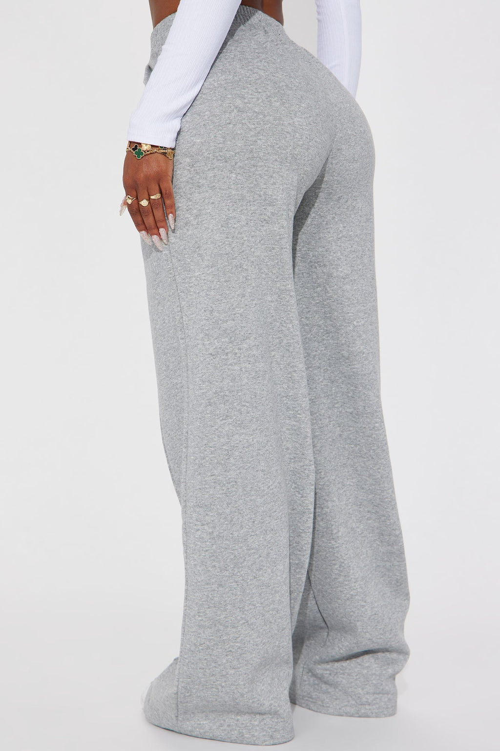 Cassandra Cross Over Lounge Pant - Heather Grey - HCWP 