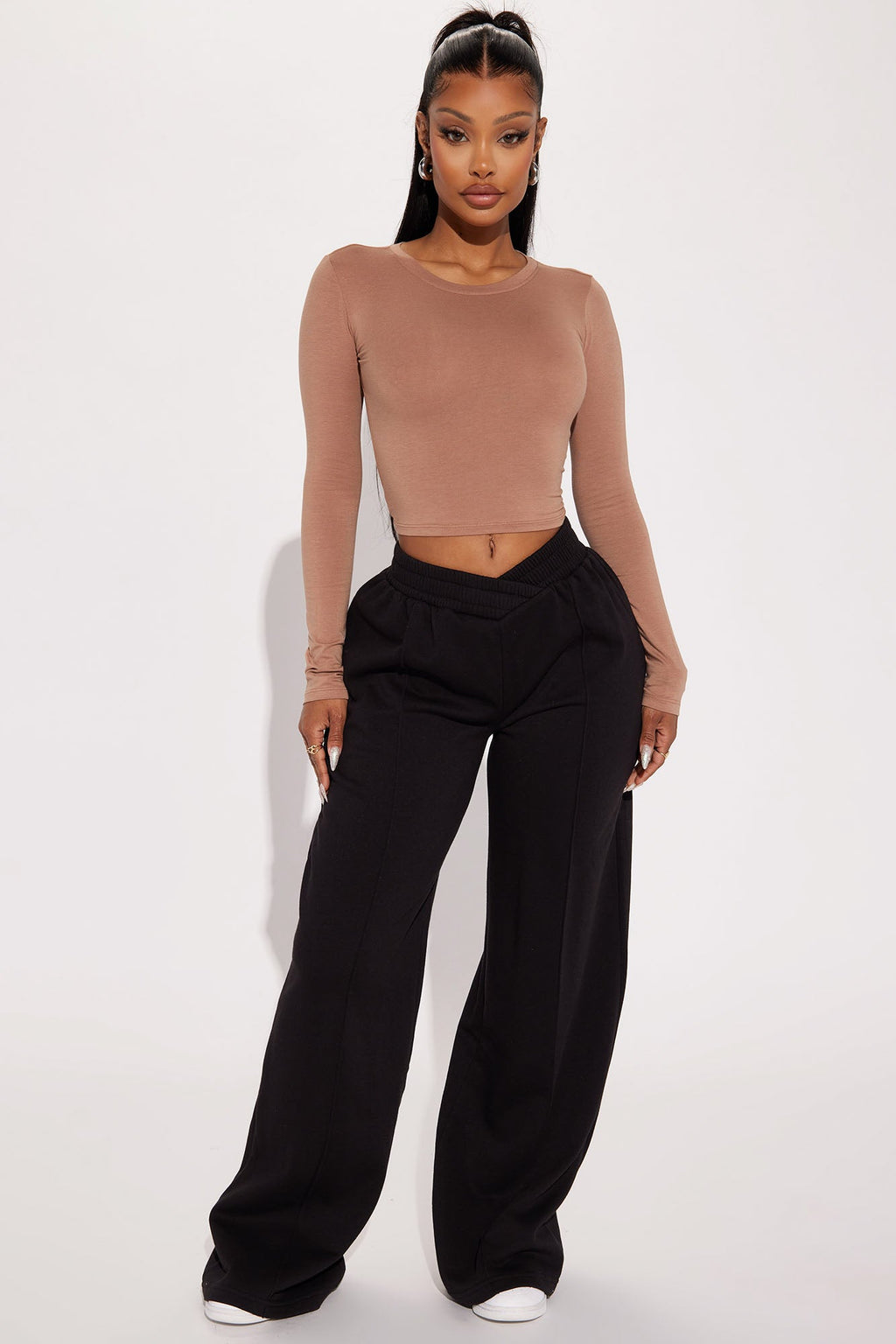 Cassandra Cross Over Lounge Pant - Heather Grey - HCWP 