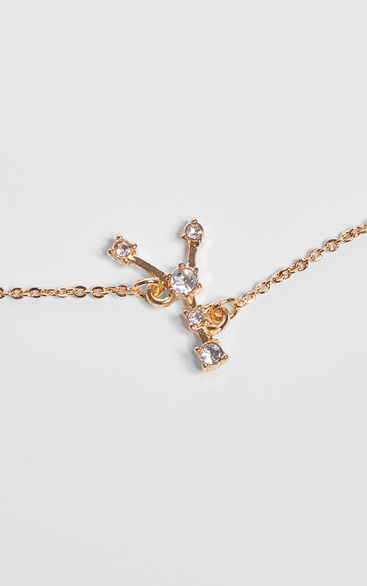 Gold Plated Gemini Celestial Necklace - HCWP 
