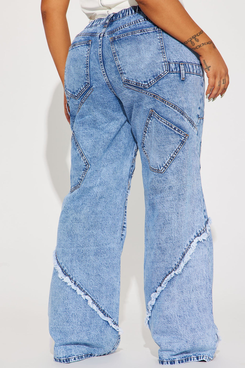 Taking A Chance Easy Waist Wide Leg Jeans - Light Wash - HCWP 