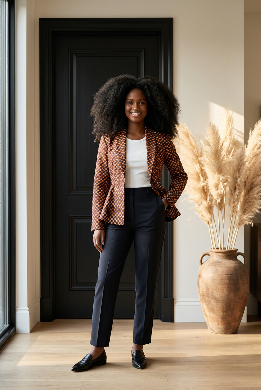 HCWP African Print Blazer