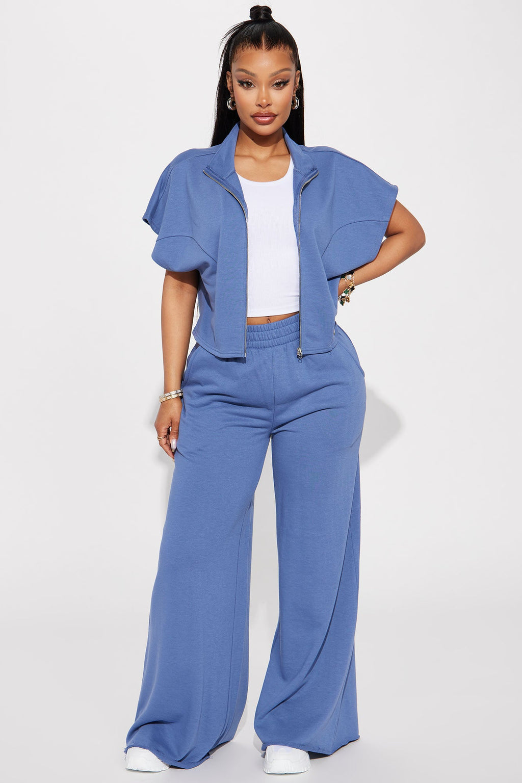 Fair Game Lounge Wide Leg Pant - Black - HCWP 