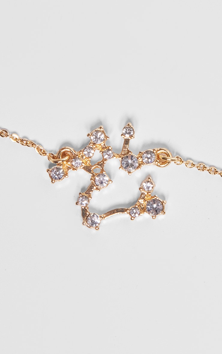 Gold Plated Leo Celestial Necklace - HCWP 