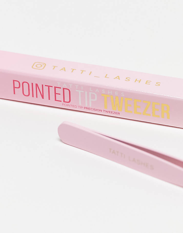 Tatti Lashes Pointed Tweezers - Pink
