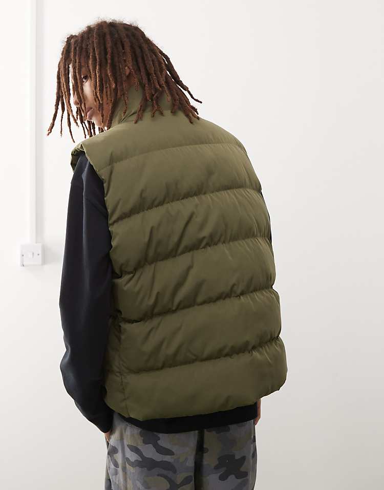 47 Brand LA Dodgers padded hooded gilet in khaki