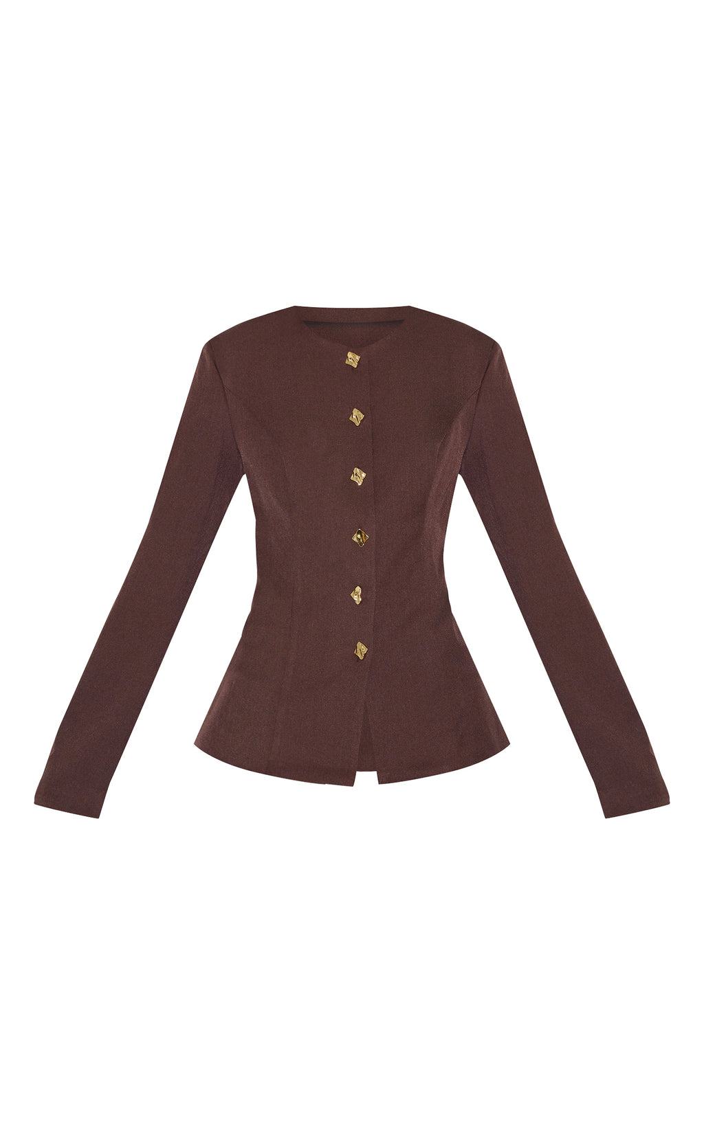 https://cdn-img.prettylittlething.com/2/7/8/4/2784e0fb0c036127df496efbf8c9c888d7efe865_CNM0404_5_deep_chocolate_gold_trim_cinched_waist_shirt.jpg