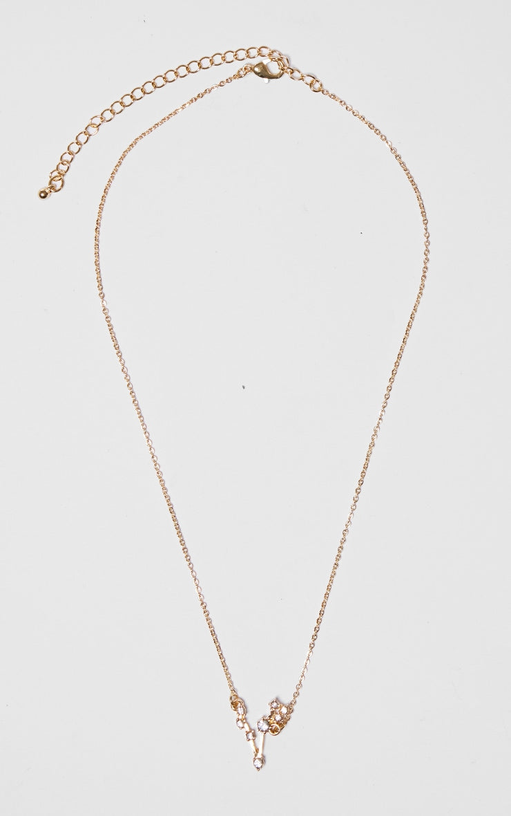 Gold Plated Pisces Celestial Necklace - HCWP 