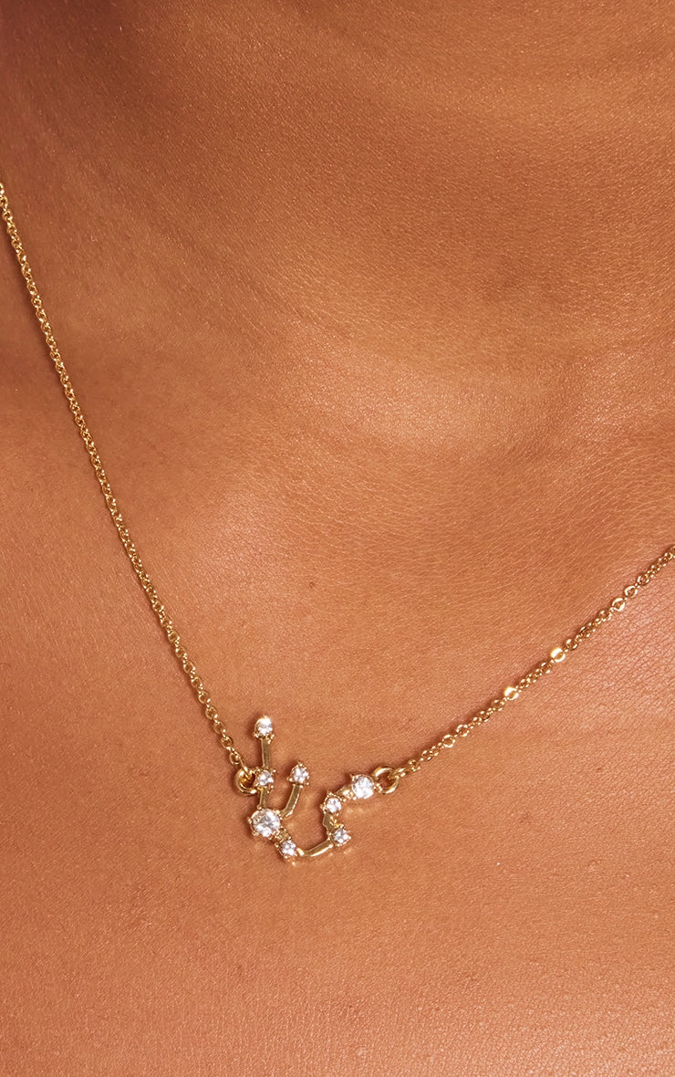 Gold Plated Gemini Celestial Necklace - HCWP 