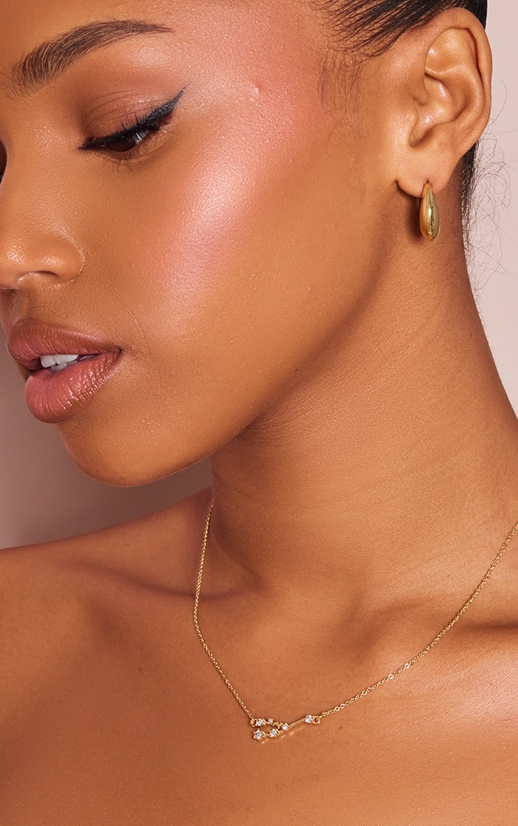 Gold Plated Capricorn Celestial Necklace - HCWP 