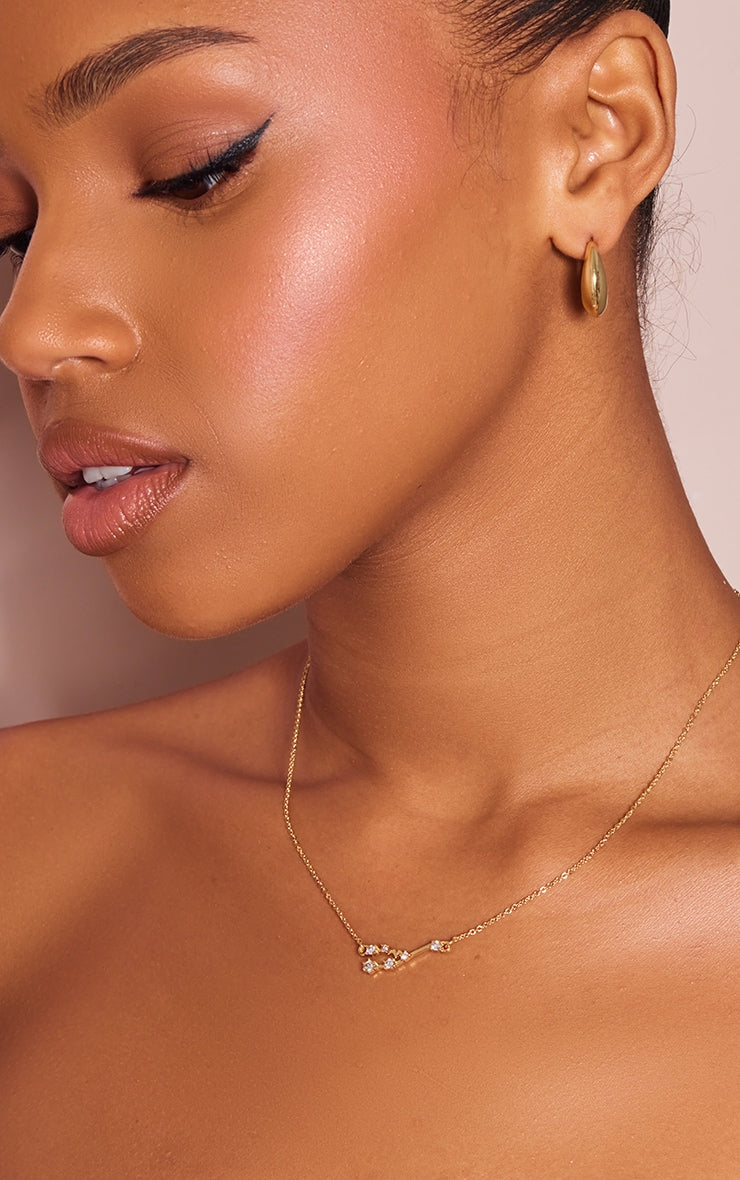 Gold Plated Pisces Celestial Necklace - HCWP 