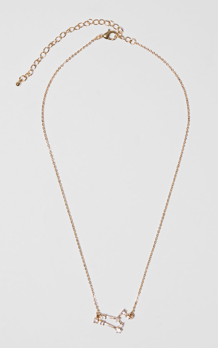 Gold Plated Taurus Celestial Necklace - HCWP 
