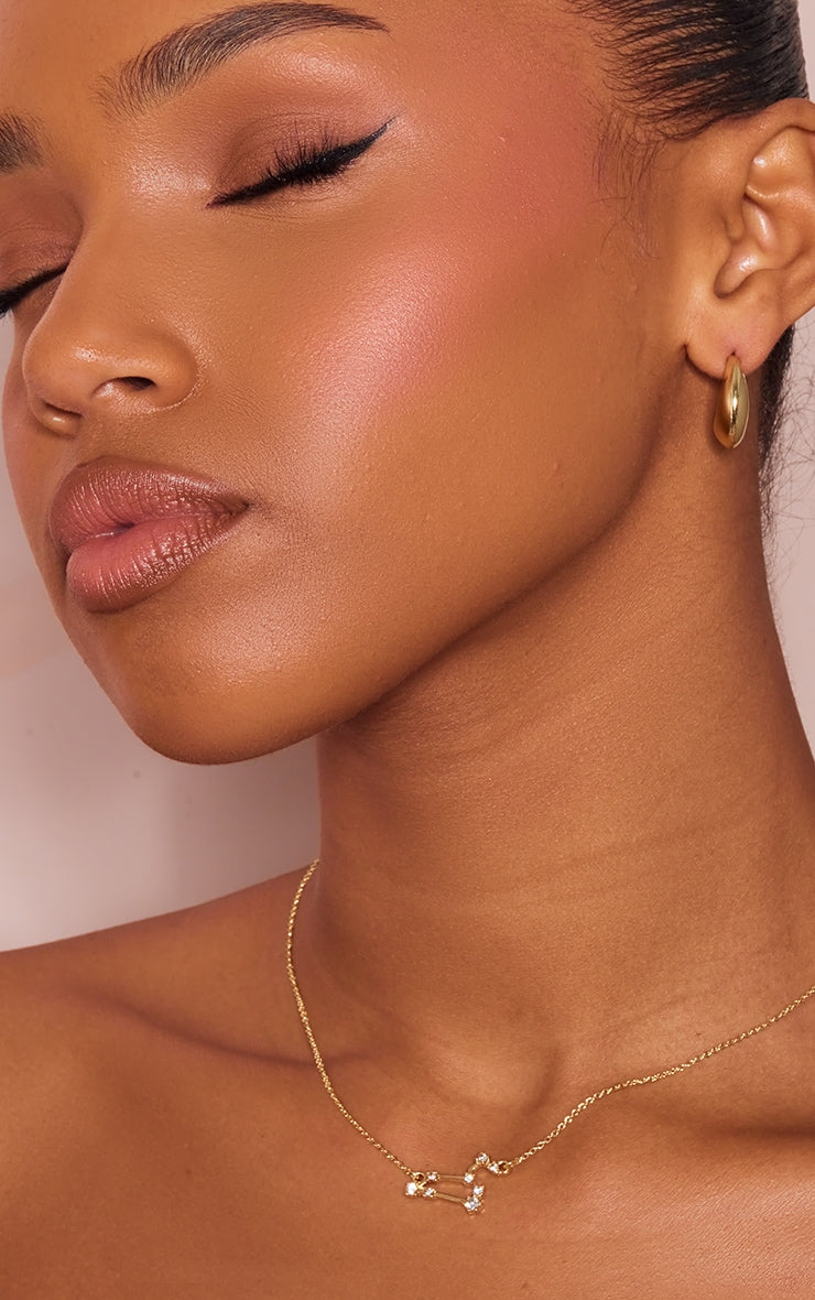 Gold Plated Gemini Celestial Necklace - HCWP 