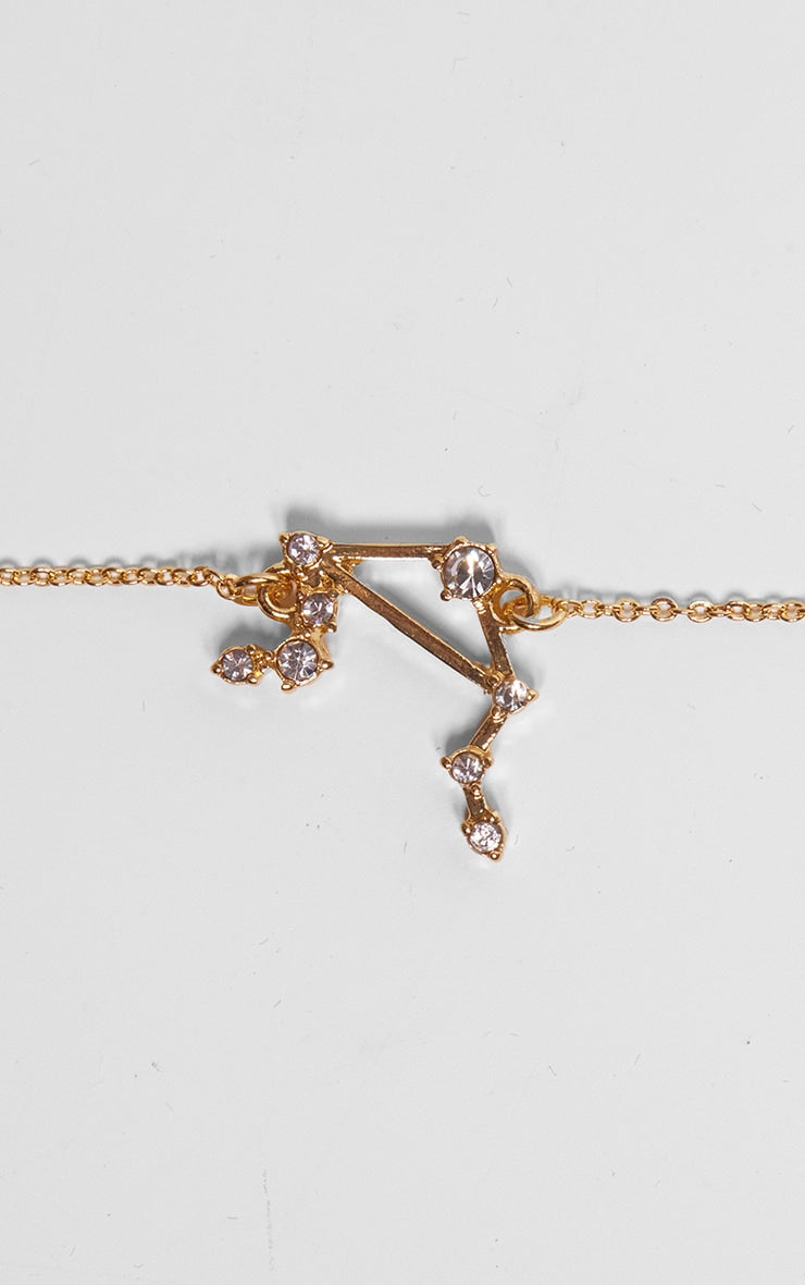 Gold Plated Libra Celestial Necklace - HCWP 