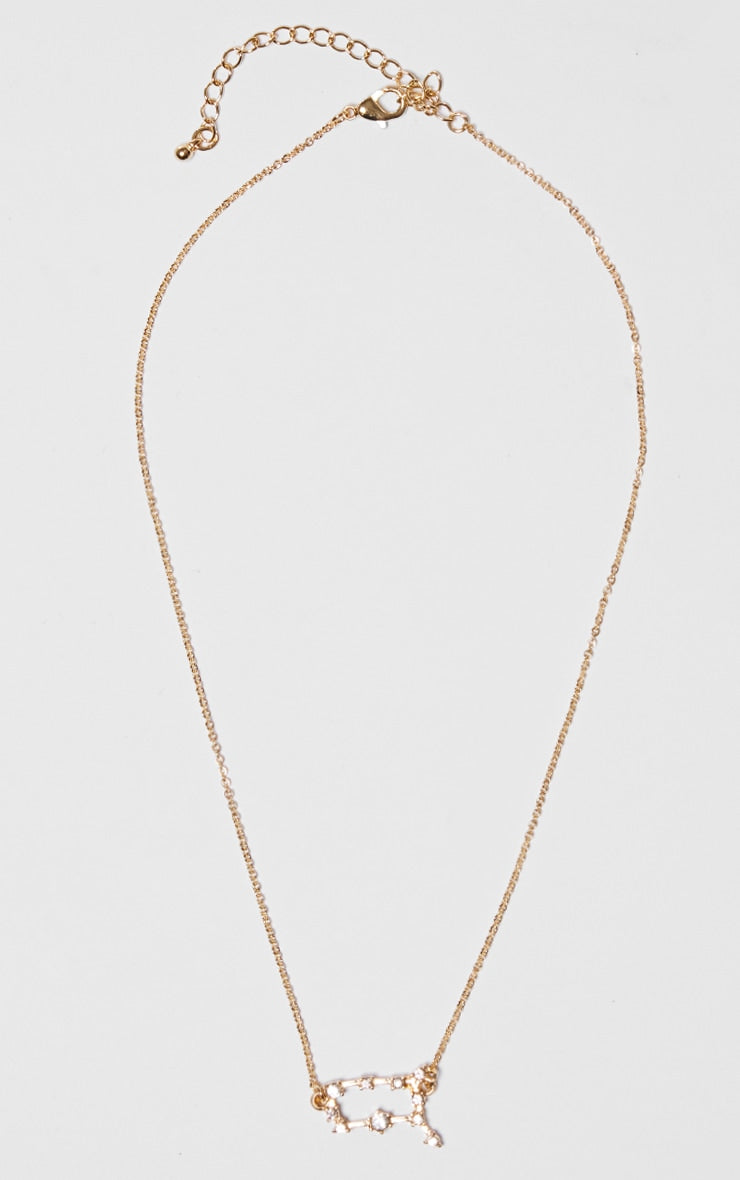 Gold Plated Leo Celestial Necklace - HCWP 