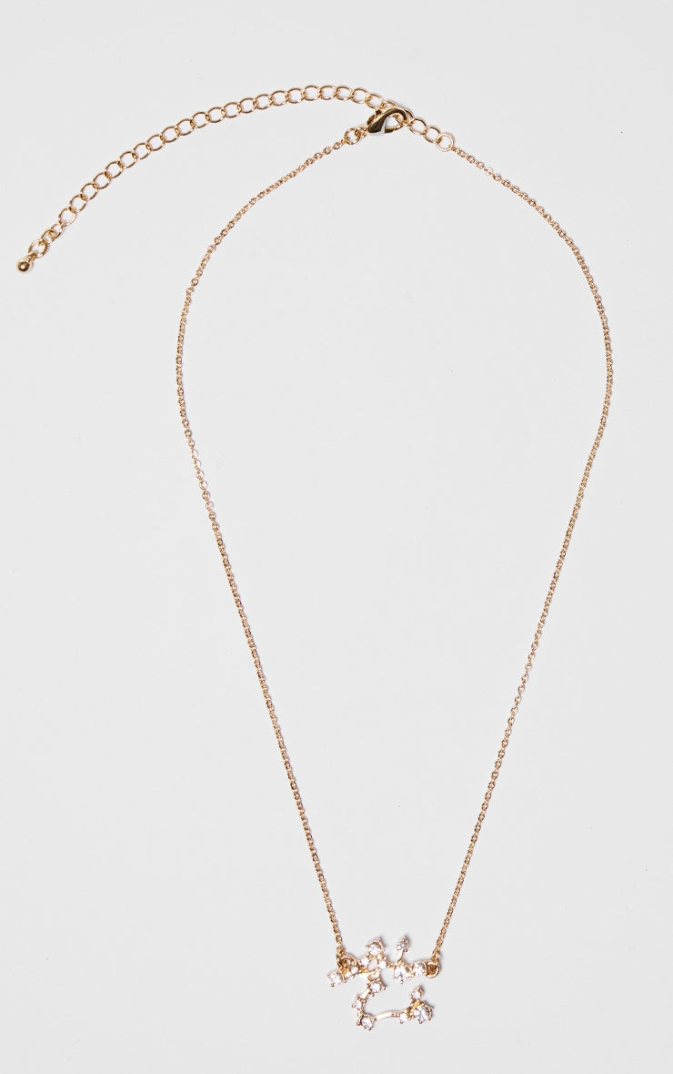 Gold Plated Taurus Celestial Necklace - HCWP 