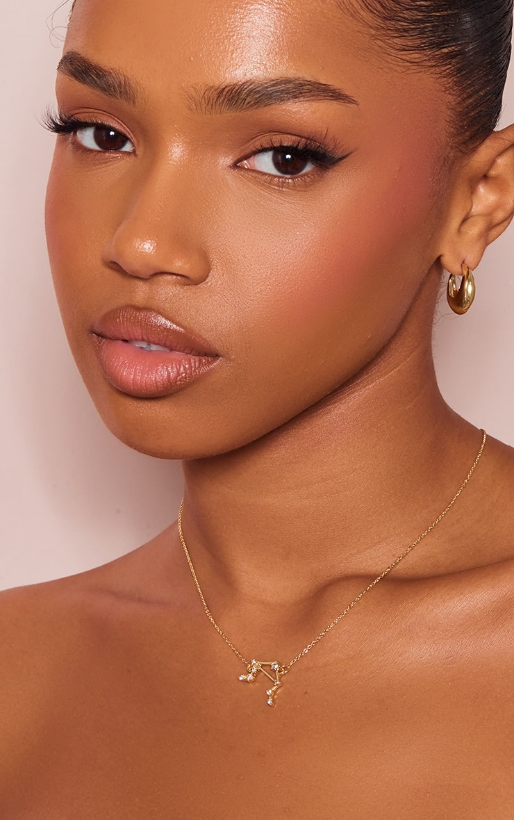 Gold Plated Leo Celestial Necklace - HCWP 
