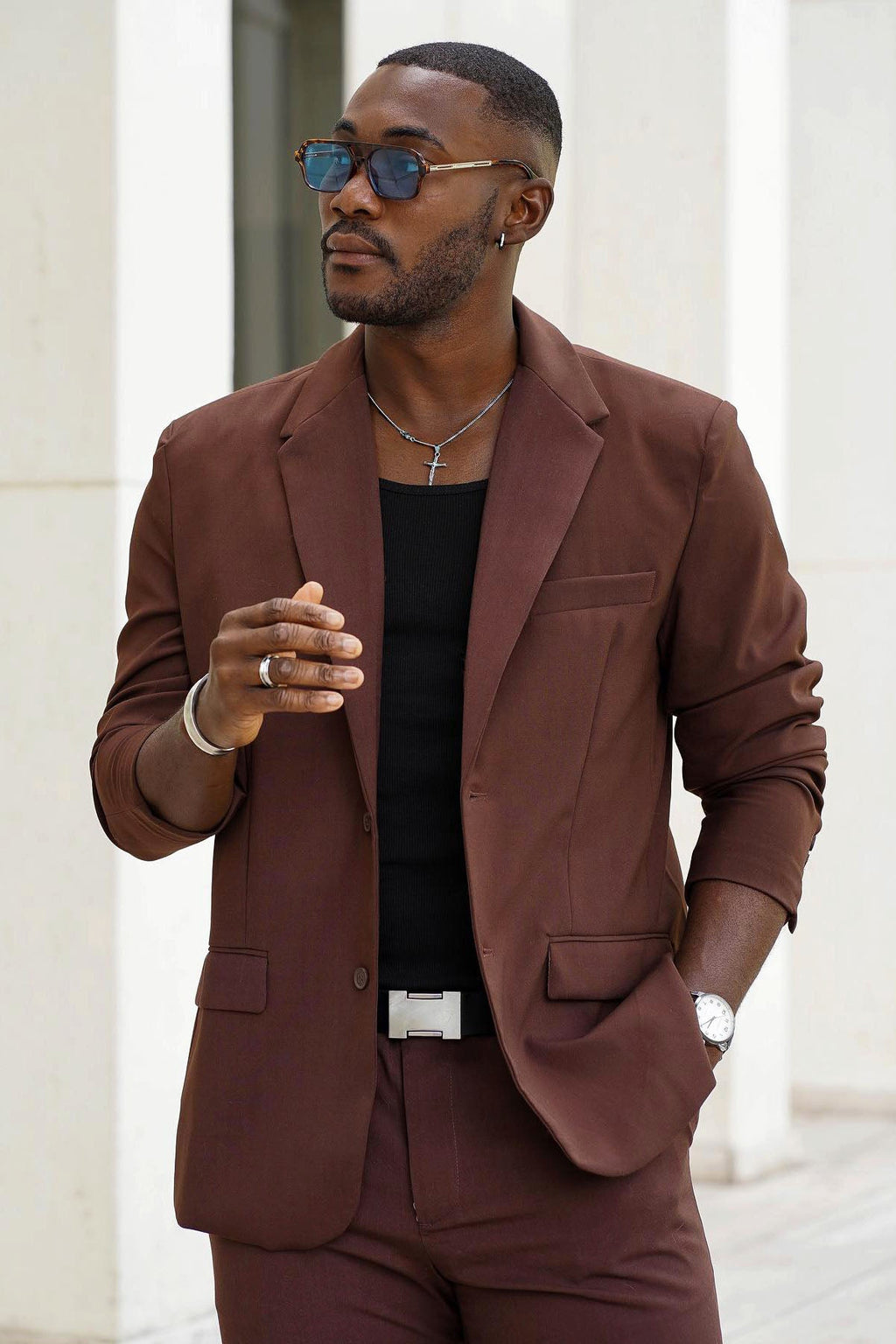 The Modern Stretch Suit Jacket - Blue - HCWP 