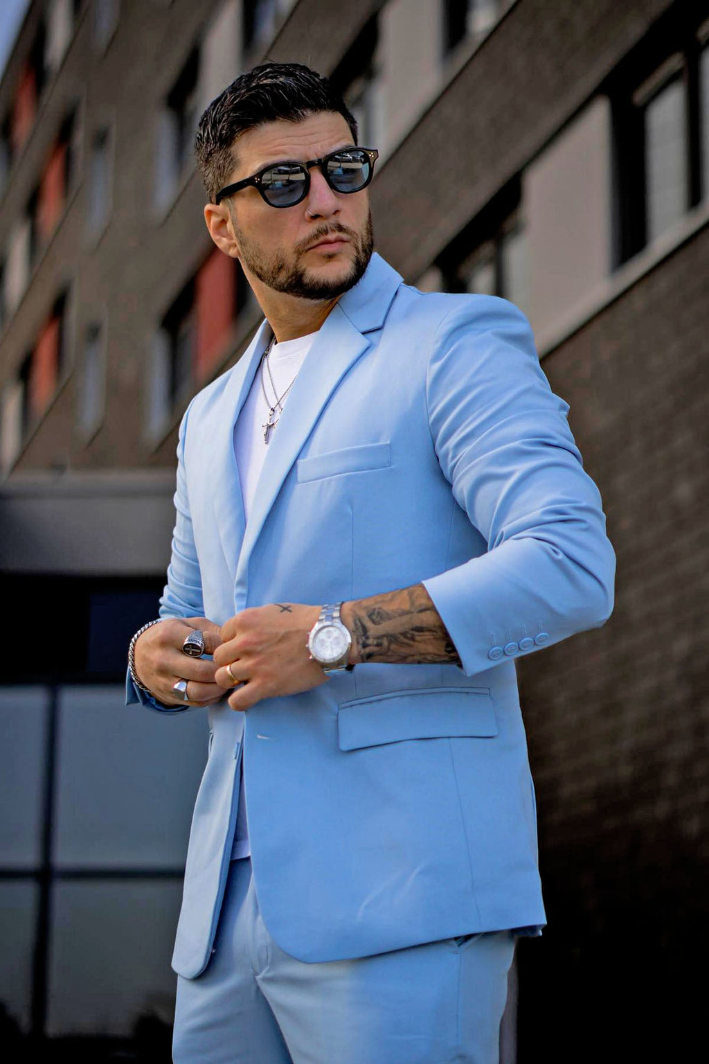 The Modern Stretch Suit Jacket - Blue - HCWP 