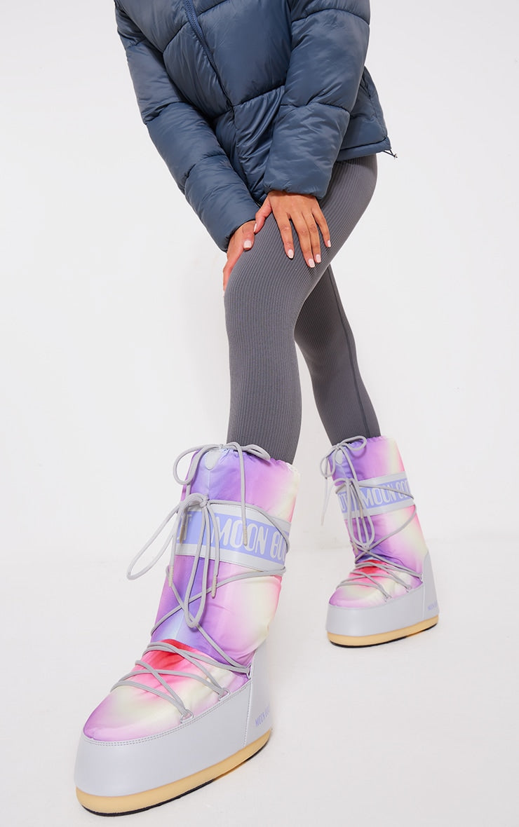Grey Moon Boot Icon Tie Dye