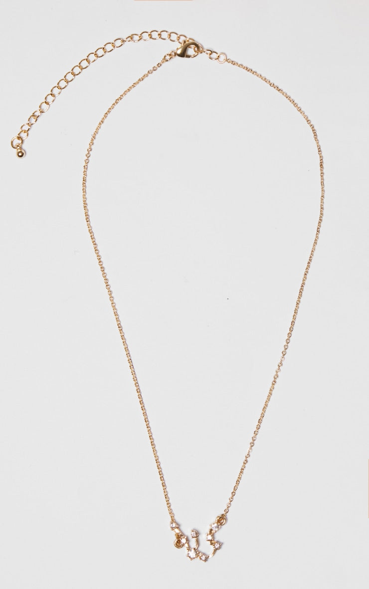 Gold Plated Pisces Celestial Necklace - HCWP 