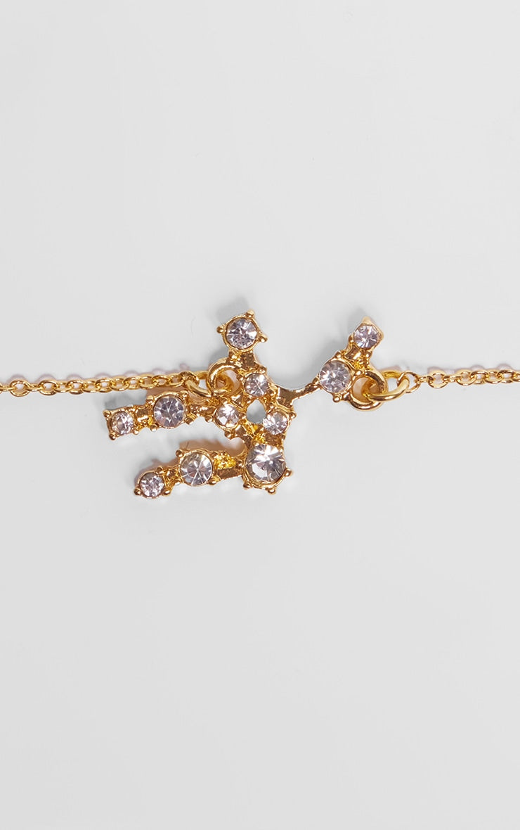 Gold Plated Capricorn Celestial Necklace - HCWP 