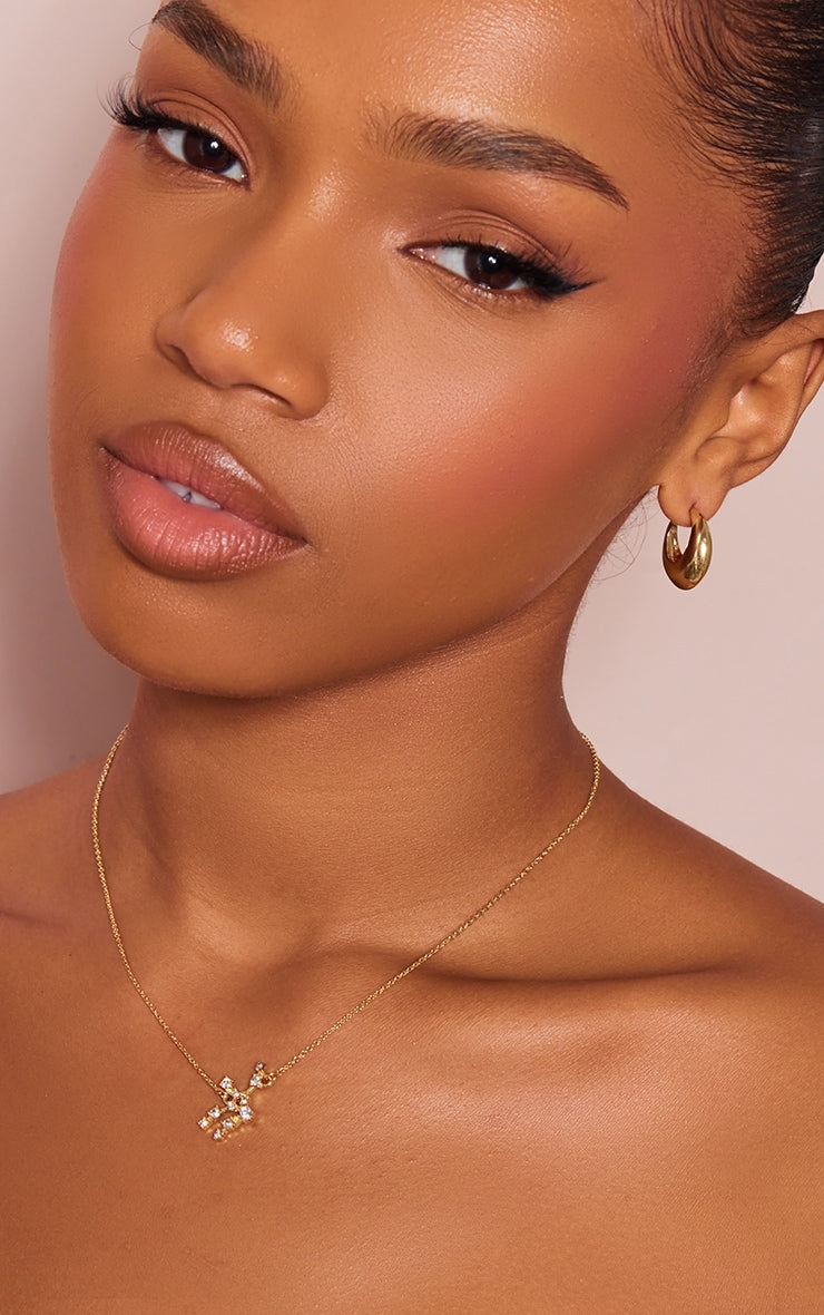 Gold Plated Gemini Celestial Necklace - HCWP 