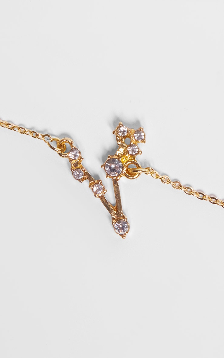 Gold Plated Capricorn Celestial Necklace - HCWP 
