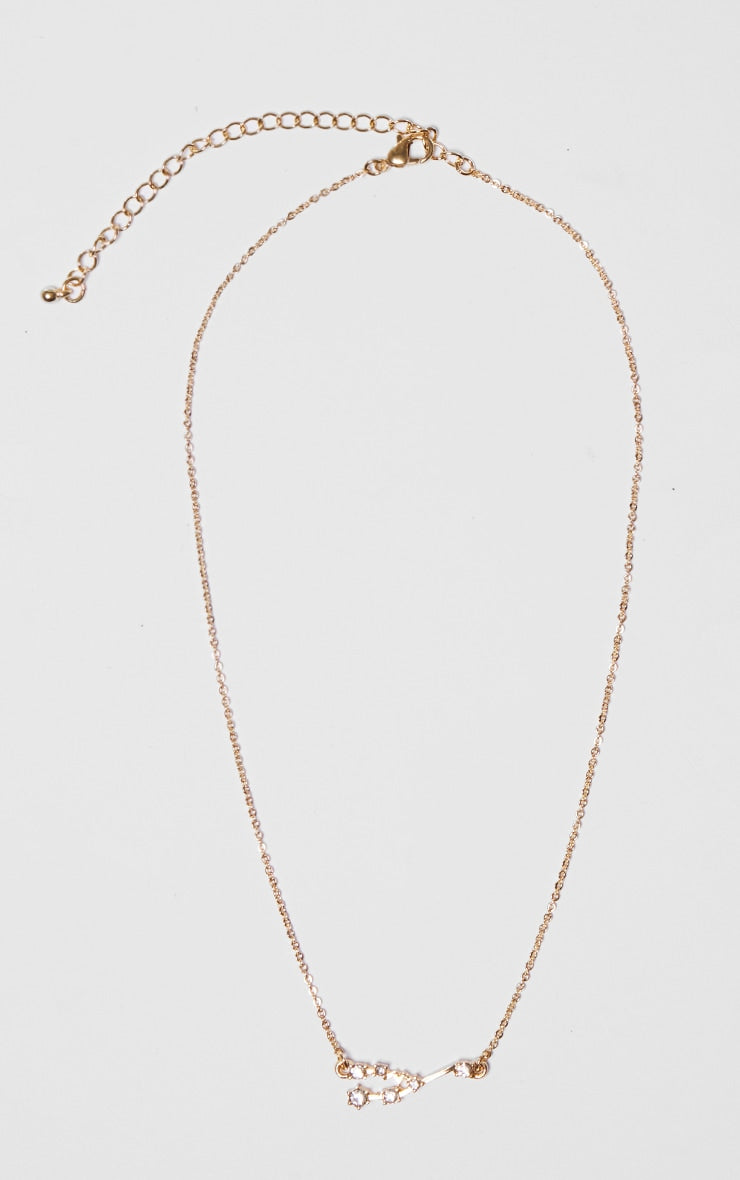 Gold Plated Capricorn Celestial Necklace - HCWP 