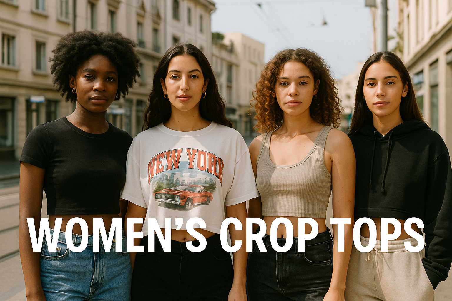 Realistic Women's Crop Tops Banner