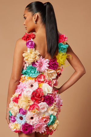Romi Floral Mini Dress - Multi Color - HCWP 