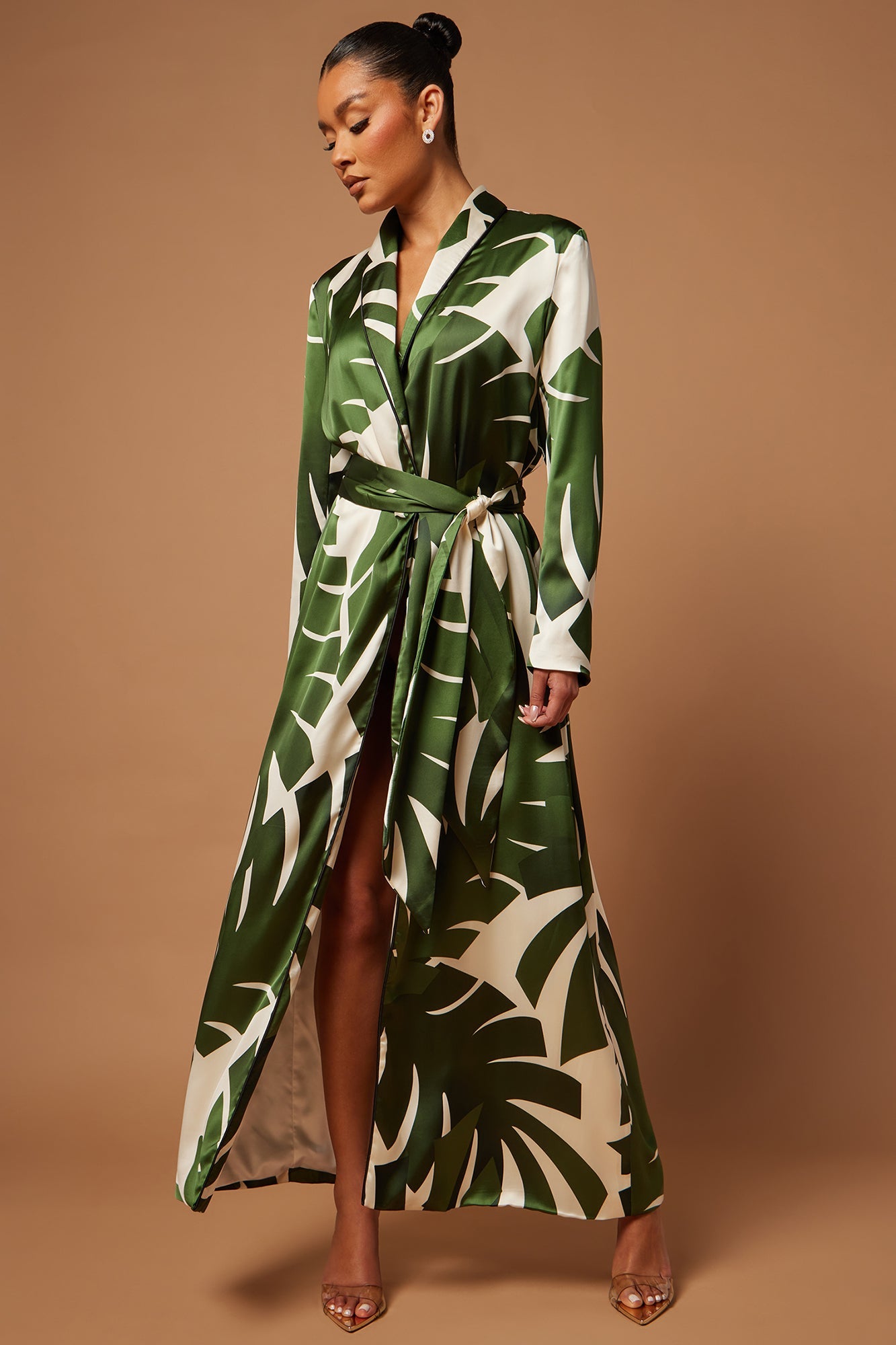 Jordan Satin Maxi Dress - Green - HCWP 
