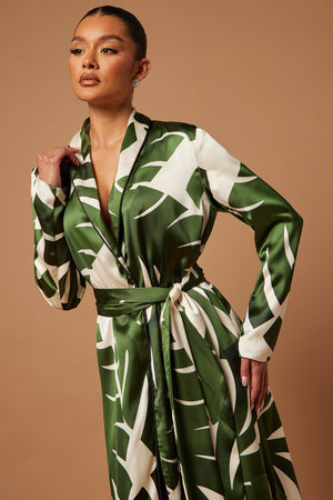 Jordan Satin Maxi Dress - Green - HCWP 