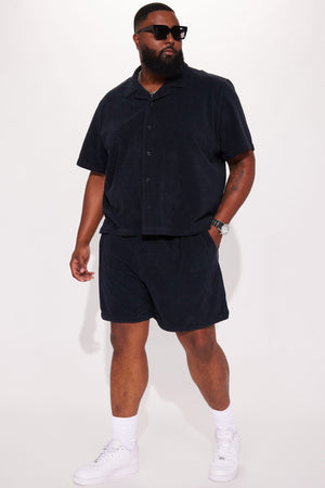 Dipped Terry Knit Shorts - Black - HCWP 