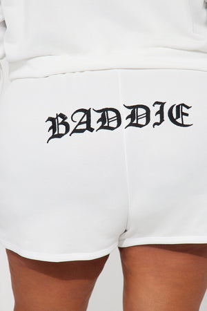 Baddies Club Lounge Short Set - White - HCWP 